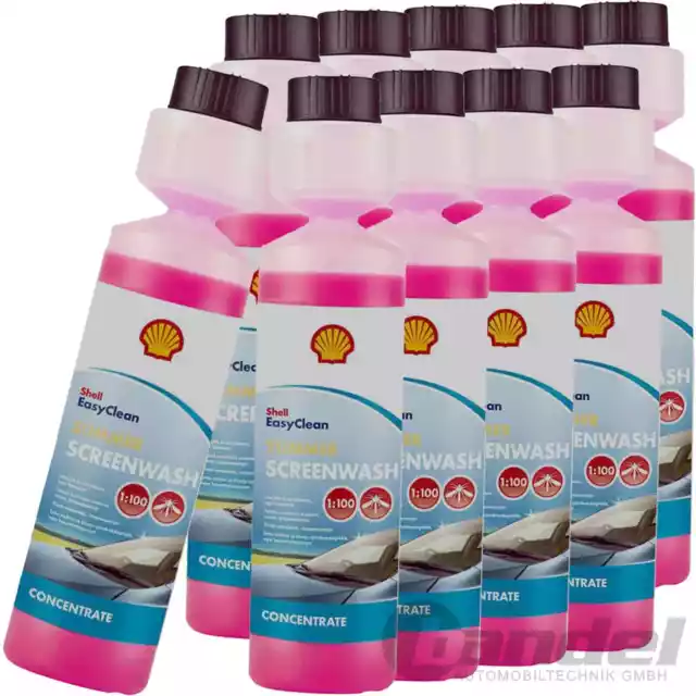 10x 250ml Shell Voiture Nettoyeur de Disque Été L'Eau Concentré 1:100 = 250L