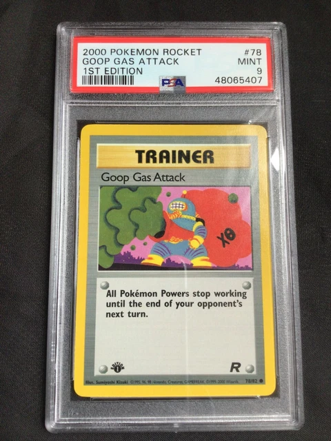 Pokemon Cards: Team Rocket 1st Edition Common: Goop Gas Attack 78/83 PSA 9