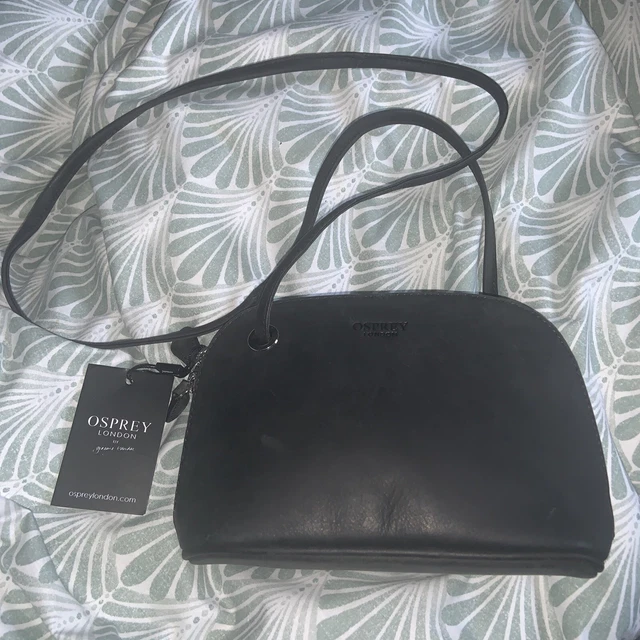 OSPREY LONDON Libby Black Leather Cross Body Bag RRP £125 BNWT Small