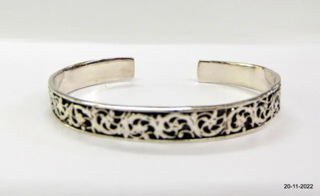Pulsera étnica de plata esterlina brazalete joyería tradicional hecha a mano