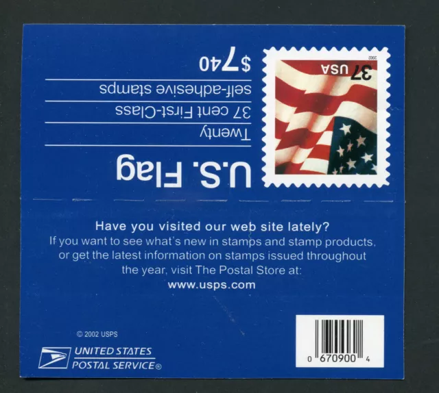 3635CF1 Postal Counterfeit Flag Complete Booklet **Scarce** Cat $400!!! 3635 VAR 3