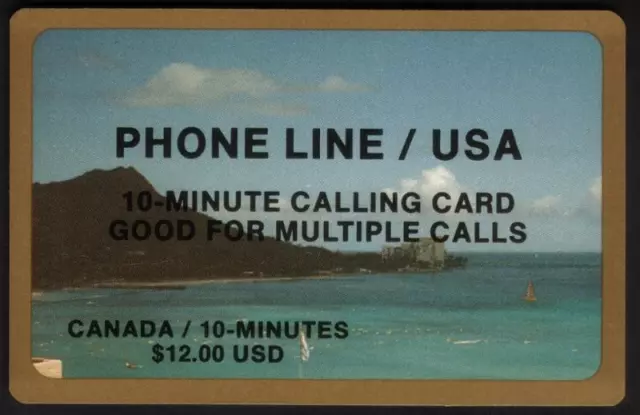 (10m) Diamond Head Hawaii: überdruck '10-Minute Calling ' AA-2 Telefon Karte