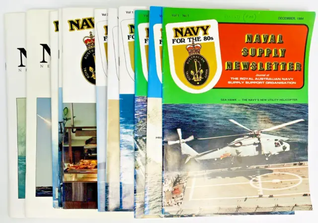 Royal Australian Navy Journals  Supply Organisation 11 volumes 1980's 90's