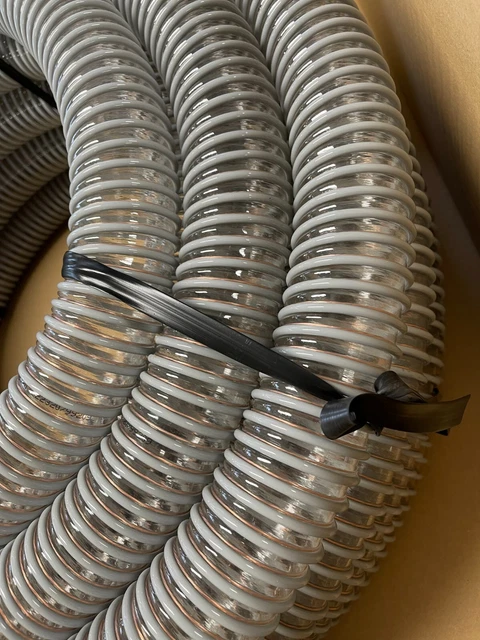 PRIMEBAG Saugschlauch 50mm 3 Meter - Transparenter Gewebeschlauch Für Absauganlagen