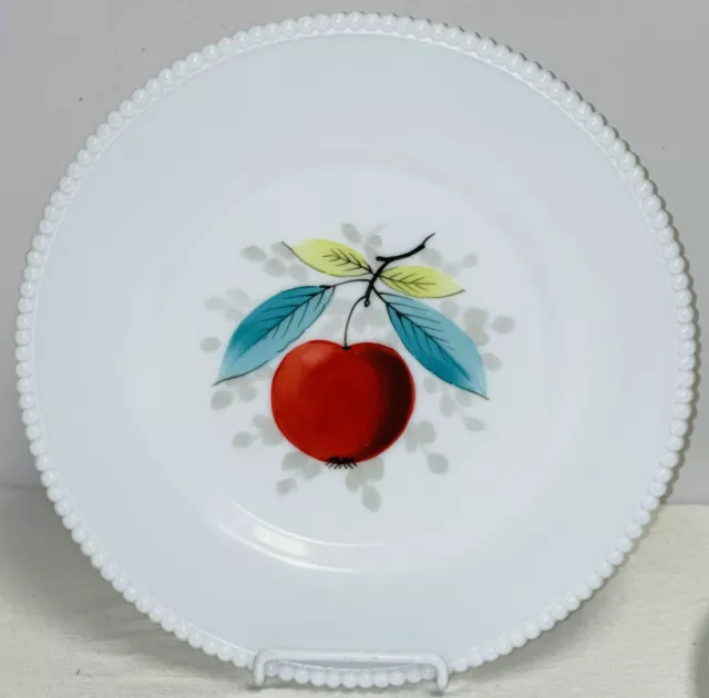 Westmoreland BEADED EDGE FRUITS APPLE 10 1/2" DINNER PLATE