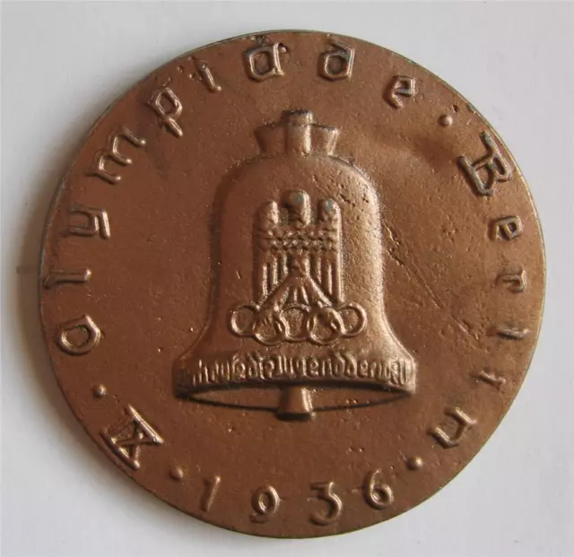 Rare Berlin Olympic Games 1936 "Sternflug" (Star Flight) Medal in Cast Bronze
