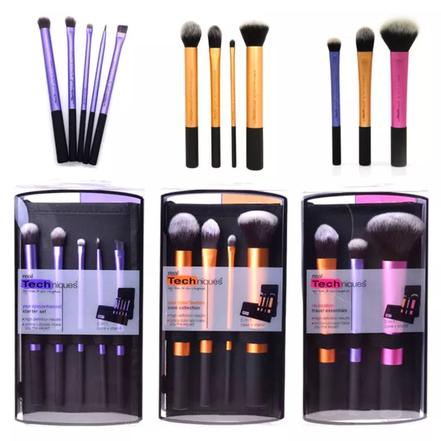 3 Set/12pcs Cosmetic Makeup Brushes Real Techniques Starter Kit Core Collection