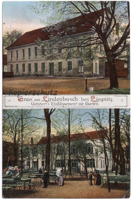 L12 Lindenbusch b. Liegnitz 1920/Miłkowice koło Legnicy/Gasthof/mała restauracja