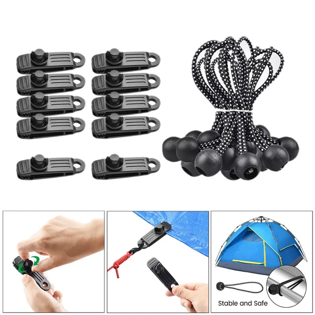 Tarp Clip Gripper Boat Cover Clamp Awnings Ball Cord Holder Buckle Canopies