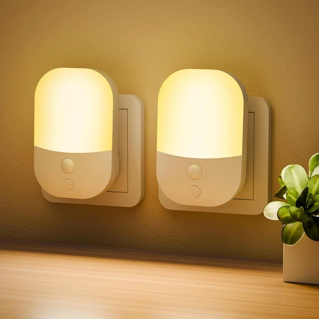 6 Pack Plug In Night Light With Dusk To Dawn Sensor For Kids Bedroom Nursery - View #11
