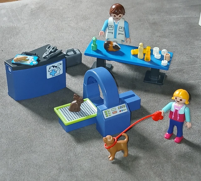 Figurine PLAYMOBIL Vétérinaire Femme - Zoo Clinique Animaux - Lot O3207 - Occasion - Fabriqué En Allemagne