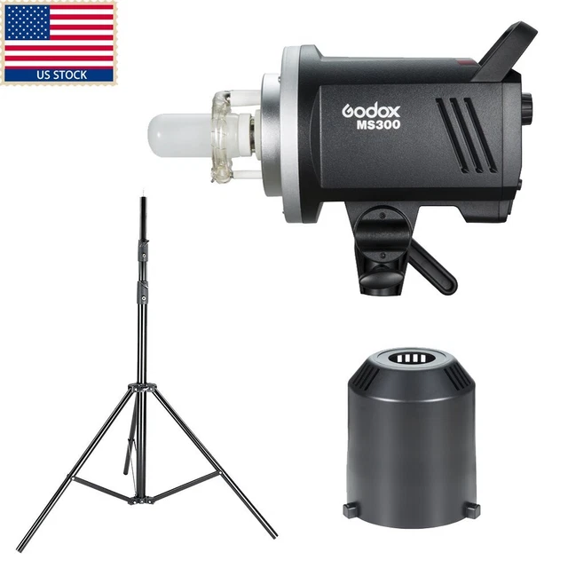 US Godox MS200 Studio Flash Luz Estroboscópica Monolight 200Ws + Soporte de Luz F Boda