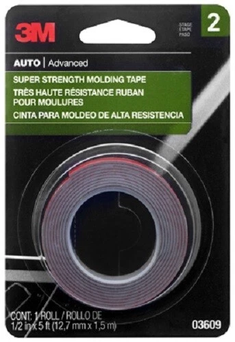 Cinta de moldeo de montaje escocés 3M 1/2" x 5', 03609NA