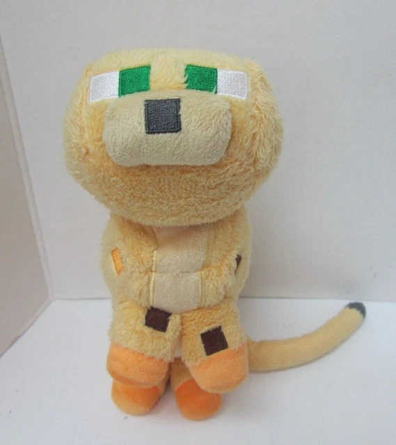 MINECRAFT OCELOT PLUSH Toy 10”JINK Mojang Stuffed Animal Yellow Cat £7.