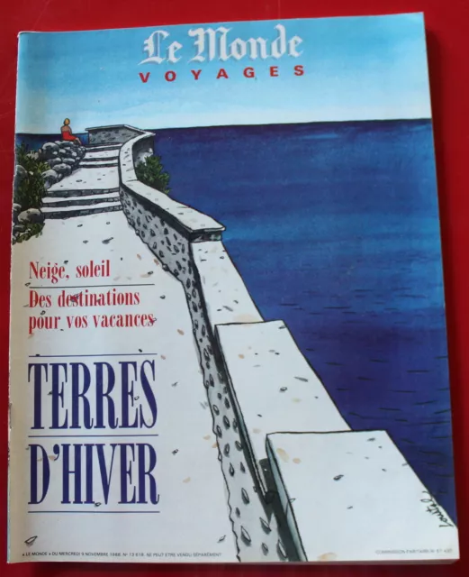 1988 - Le Monde VOYAGES "Terres d'Hiver" Couv. J. de Loustal