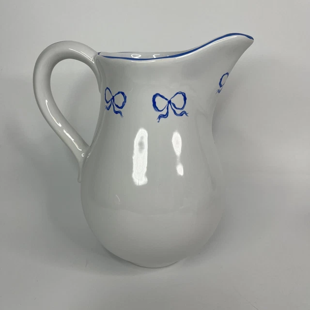 zrike Pitcher Ruban Blue 8” Water Milk Juice Pitcher Replacement Blue White