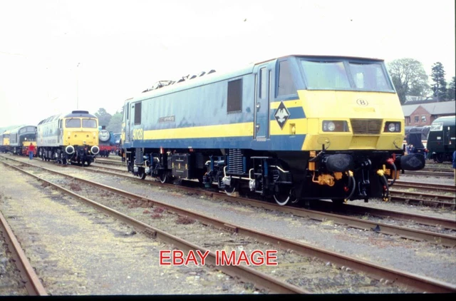 ORIGINAL 35MM SLIDE CLASS 90 LOCO NO 90128 URACHTIVERDUNDING AT EXETER ...