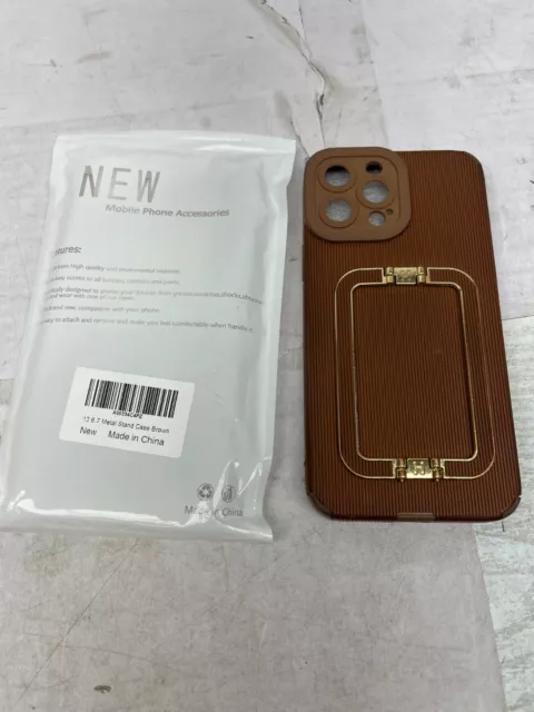 Funda para teléfono Vofolen iPhone 13 Pro Max con soportes marrón AM16