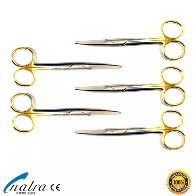 5x Mayo Ciseaux Courbé 14 CM Carbure TC Dissection Médecine Chirurgie Op