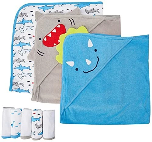 Unisex Babies' 8-Piece Towel and Washcloth Set, Multipacks