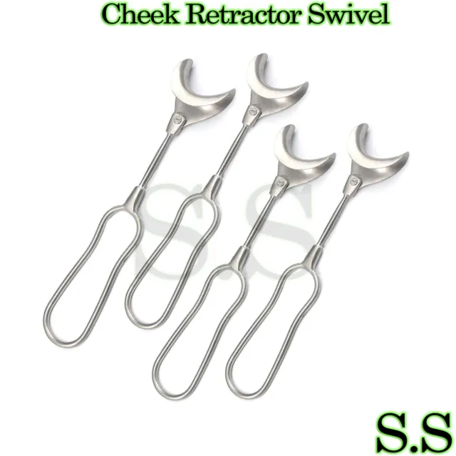 4 Pcs Cheek Retractor Swivel blade (Oral Instruments)