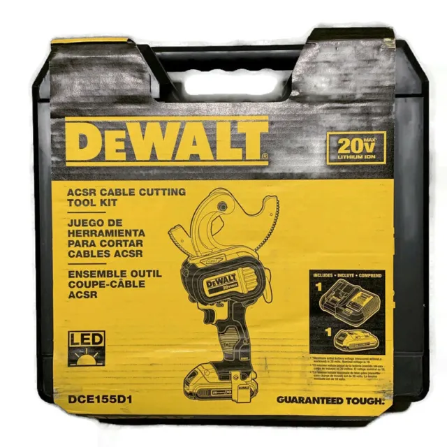 DEWALT DCE155D1 20V 20-Volt MAX Lithium-Ion Cordless ACSR Cable Cutting Tool Kit