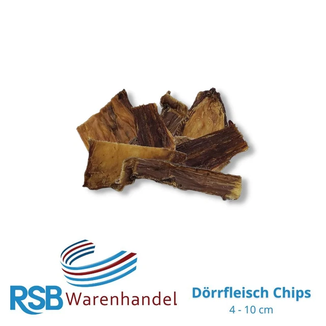 5 kg Dörrfleisch Chips 5000 g Rind Kauartikel Snack Leckerli Hund Lecker.Pet®