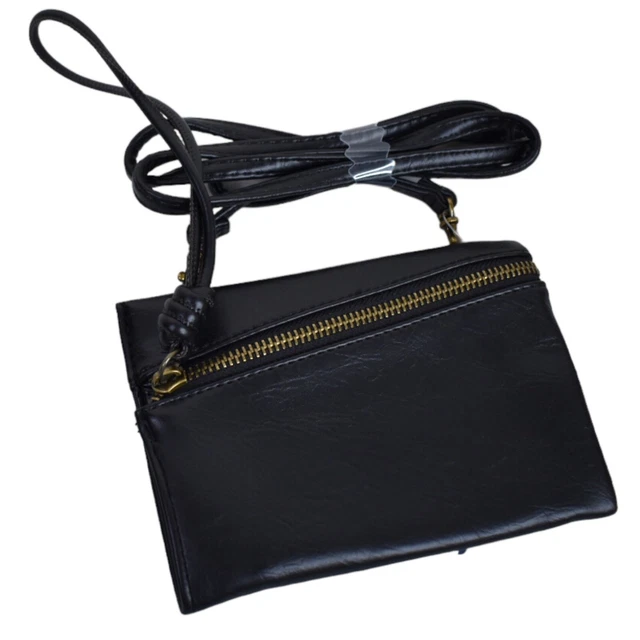 Universal Thread Crossbody Mini Purse Black Zipper Closure
