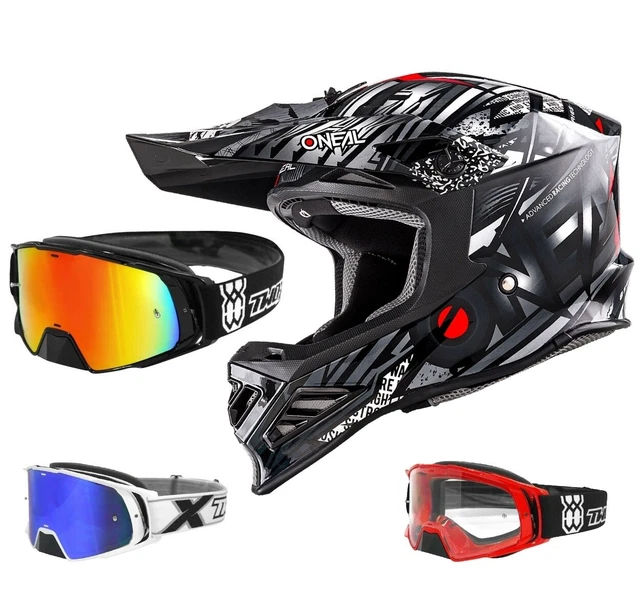 Casco motocross con discount occhiali