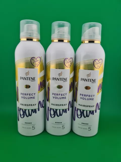 3 X Pantene Pro-v Styling Perfect Volume Hairspray Hold Level 5, 250ML