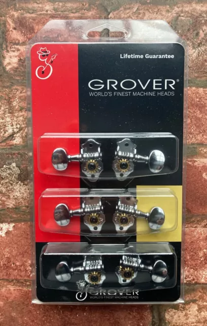 Grover Sta-Tite V98C Tuners Machine Heads Set, for Professional Gretsch Guitars