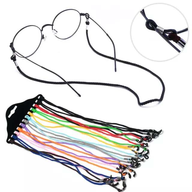 12 Unids/Set Gafas De Sol Ajustables Correa Para El Cuello Con Cadena #Ca <