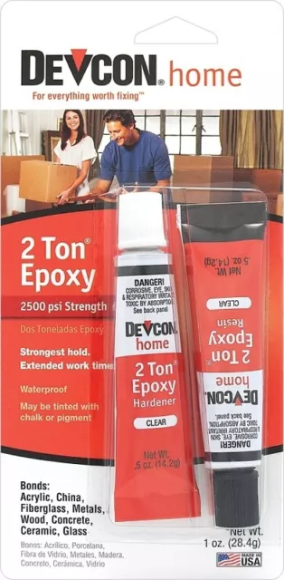 Devcon 35345 Epoxy, Liquid, Amber, 0.5 oz, Tube