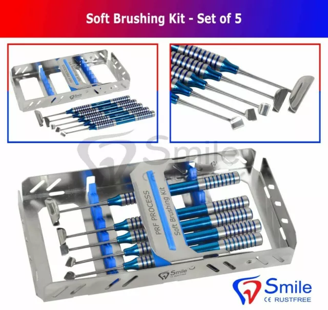 Soft Pinsel Kit 5er Set zahnärztliche Implantatchirurgie Instrumente mit kostenloser Kassette