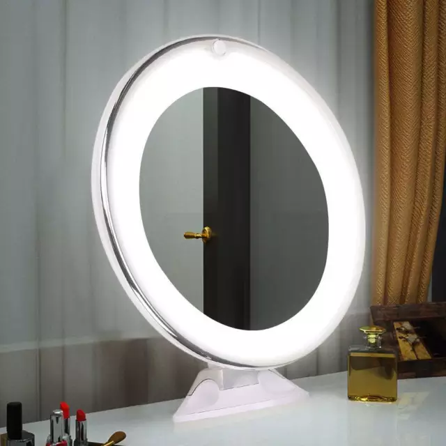 10X Magnifying Mirror With LED Lights Make Up Shaving Illuminated Cosmetic UK