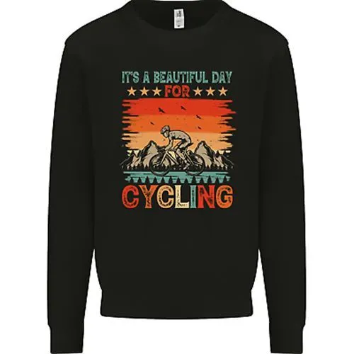 Cycling Day Funny Cyclist Bicycle MTB Bike Mens Sweatshirt Jumper