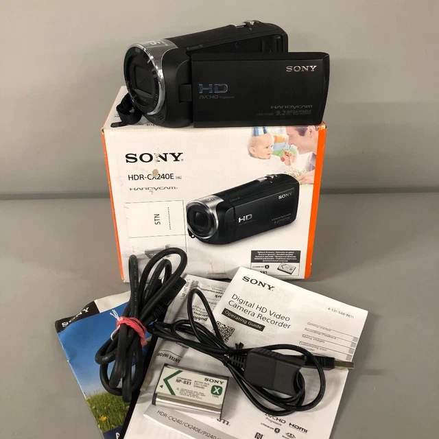 Sony HDR-CX240E Handycam Full HD Handheld Video Camcorder Black Camera -CP