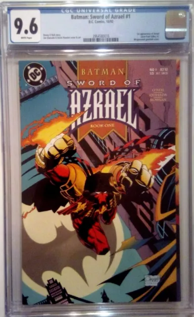 BATMAN SWORD OF AZRAEL #1 CGC 9.6 White 1992, 1st appearance AZREAL