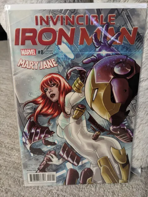 Invincible Iron Man #8 Mary Jane Variant Marvel Comics 2017