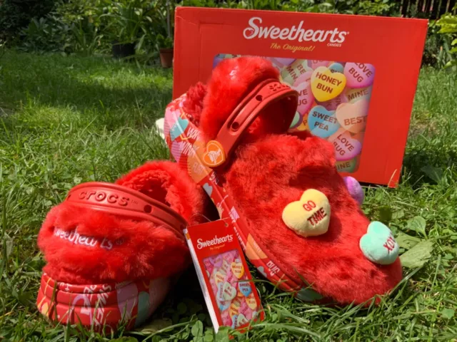 Sweethearts x Crocs Valentine's Collab Cozy Adult Classic Fur Sure Clog W8/M6 US