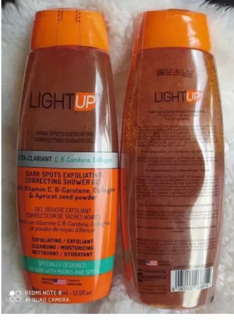 light Up Gel douche eclaircissant  gommant