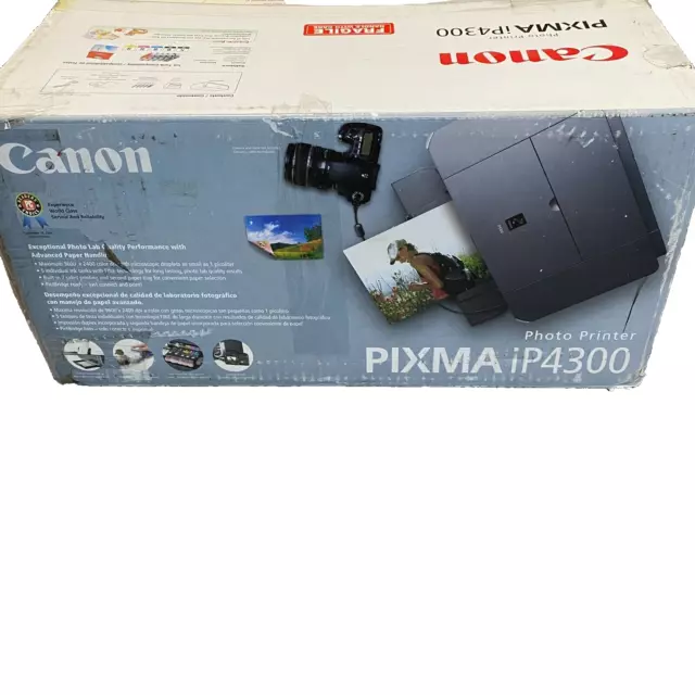 Canon PIXMA iP4300 Photo Printer Digital Inkjet Genuine Ink Software Guide NEW