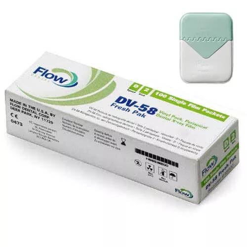 Flow X-Ray 18600 #2 DV-58 Fresh Pak Adult Intaoral Dental X-Ray Film 100/Pk
