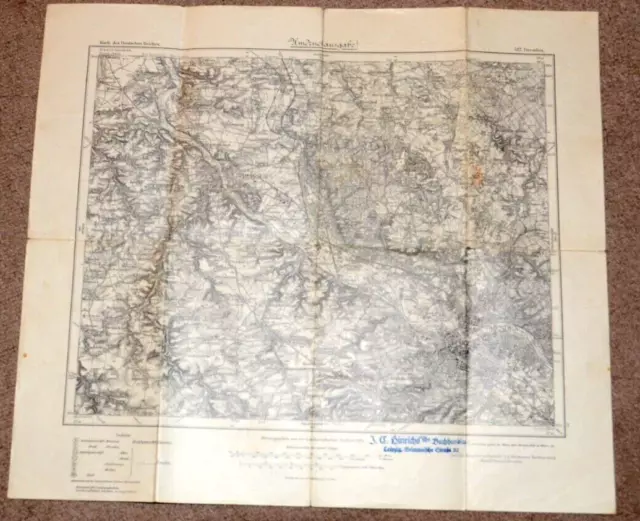 60850 Mapa Umgebungskarte Dresden 1914 Kötzschenbroda Meissen Alemán Reic