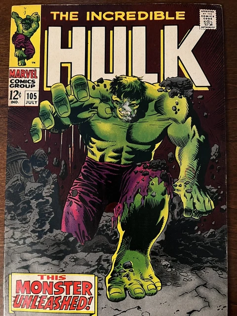 Incredible Hulk #105 FN+ 1968 Marvel 1st Appearance Missing Link