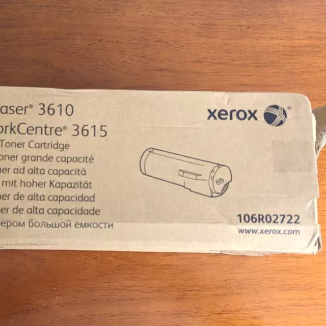 Genuine XEROX 106R02722 High Yield BLACK Toner — Phaser 3610/Workcentre 3615