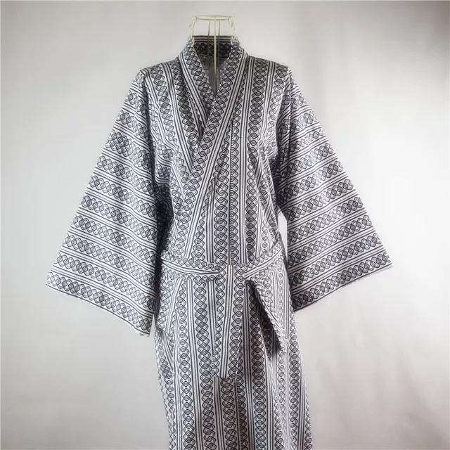 hommes carreaux Kimono Yukata COTON JAPONAIS peignoir robe de chambre pyjama