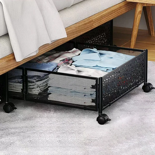 Contenitore pieghevole sotto il letto Organizer portaoggetti sotto il letto