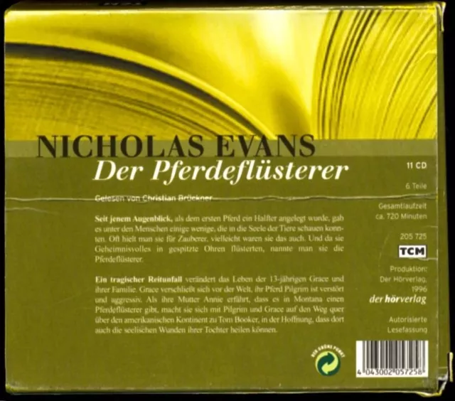 Nicholas EVANS★DER PFERDEFLÜSTERER★11-CD★Hörbuch im Schuber★Christian BRÜCKNER★ 2