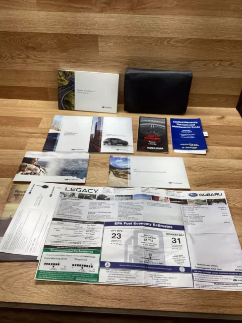 2011 Subaru Legacy / Outback Owners Manual With Case OEM Window Sticker